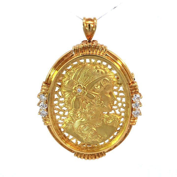 ネックレストップ K18 ダイヤ0.40ct
