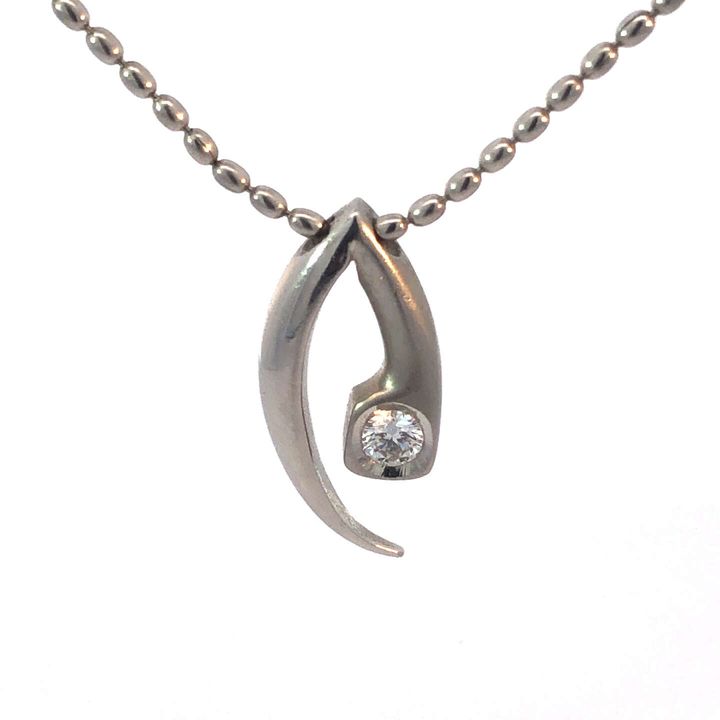 ネックレス Pt900,Pt850 全長約45.5㎝ ダイヤ0.309ct