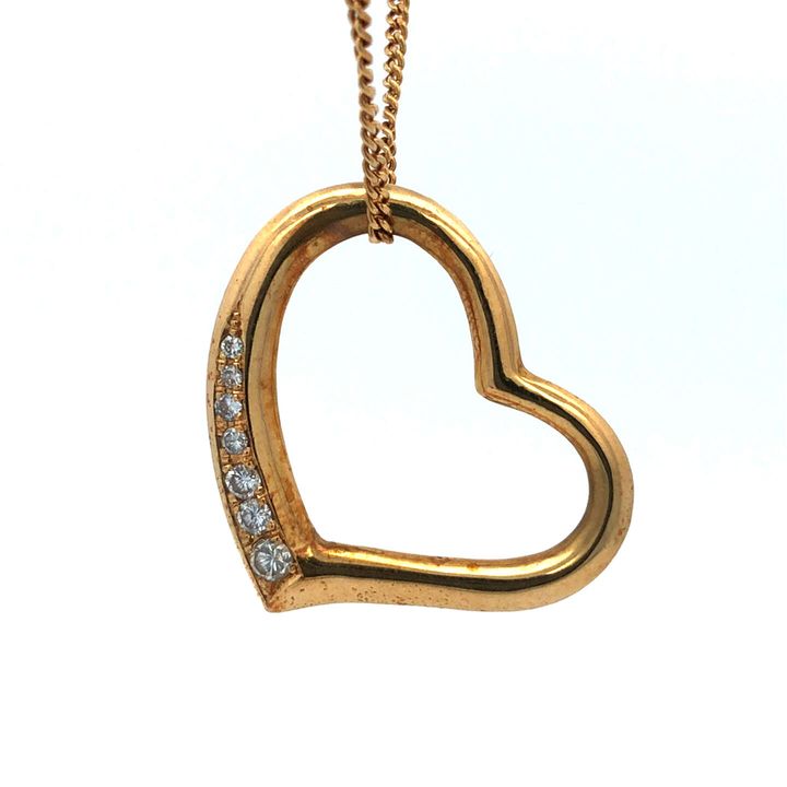 ネックレス K18,750 全長約40.1cm ダイヤ0.29ct