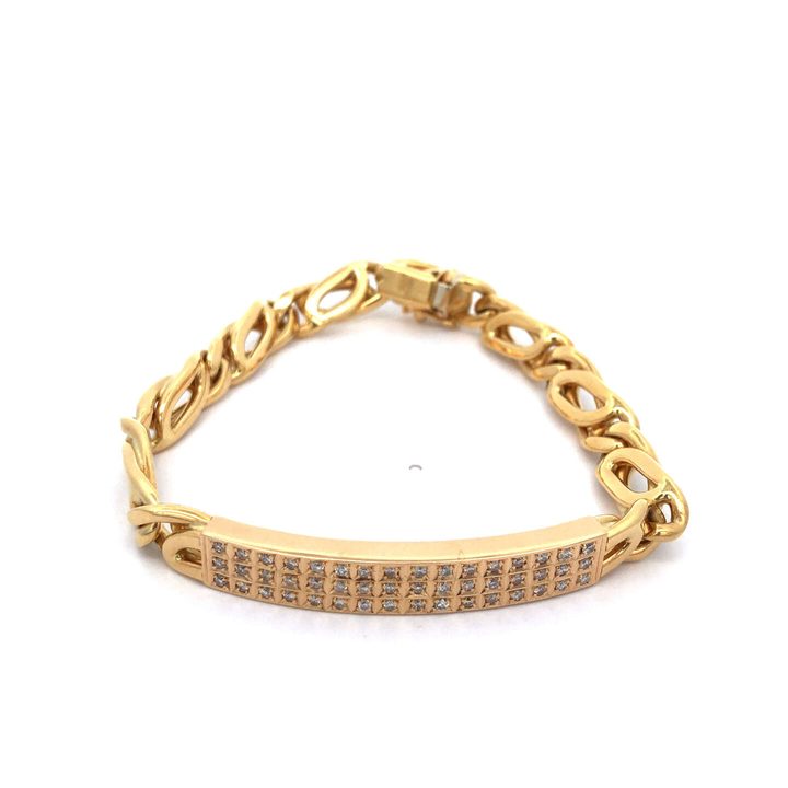 ブレスレット 750 内径約16.5cm ダイヤ0.60ct